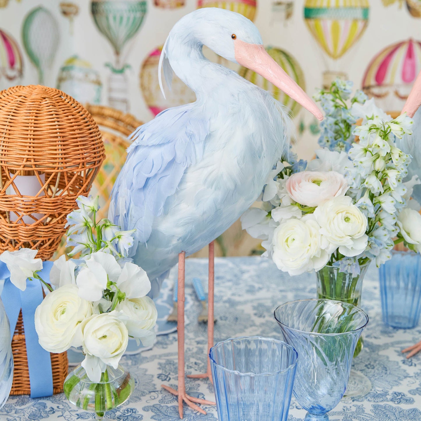 Blue Saskia Stork Family