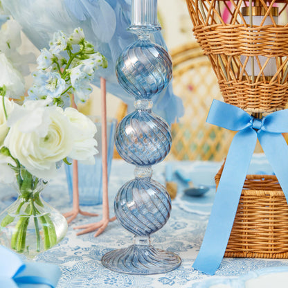 Azure Camille Candle Holders (Pair)