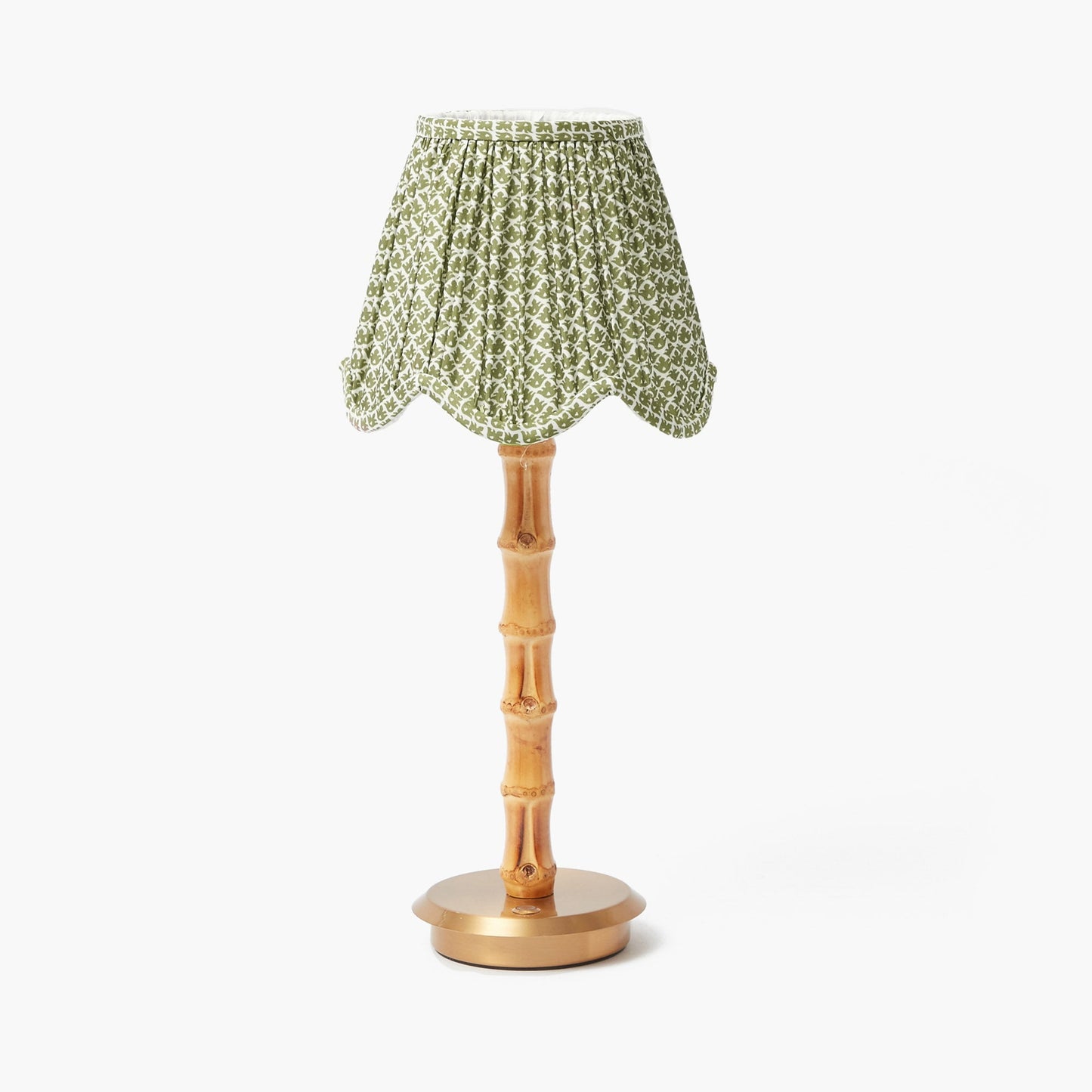 Olive Lotus Deep Scalloped Lampshade (18cm)