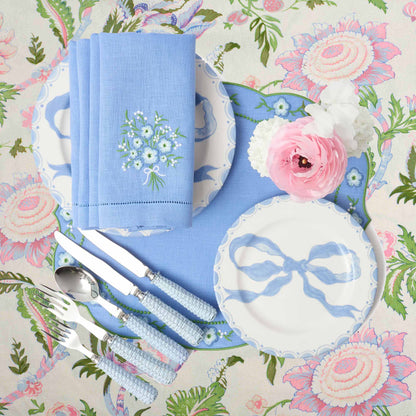 Marilyn Blue Bow Starter Plate