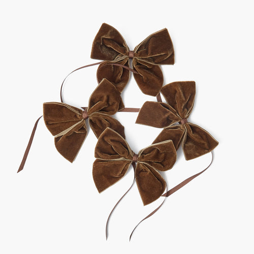 Chocolate Brown Napkin Bows (Set of 4)
