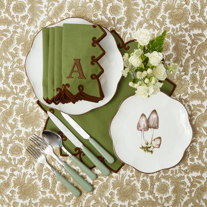 Forest Green & Brown Angelina Napkins (Set of 4)