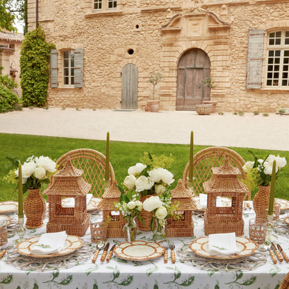 Natural Rattan Pagoda Lantern Set