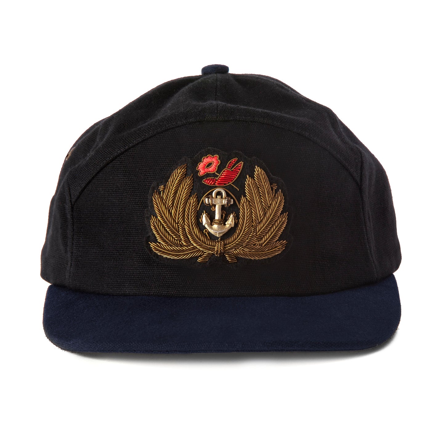 'Claws N' Roses' 7-Panel Souvenir Cap (Black / Navy)