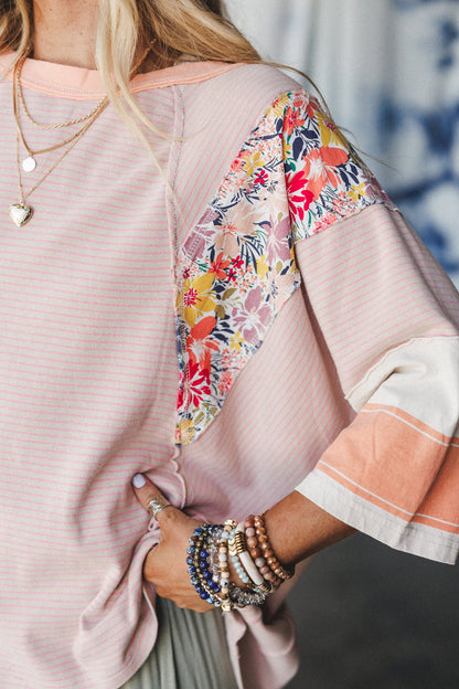 Britt Patchwork Top - Apricot - Pre Order