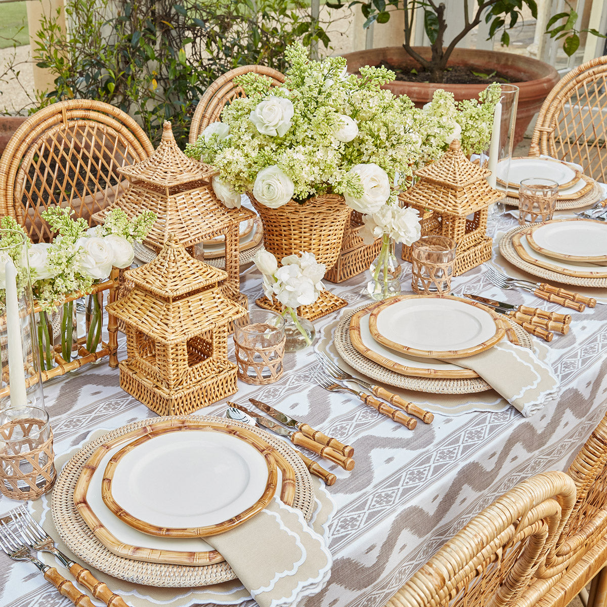 Putty Ikat Tablecloth