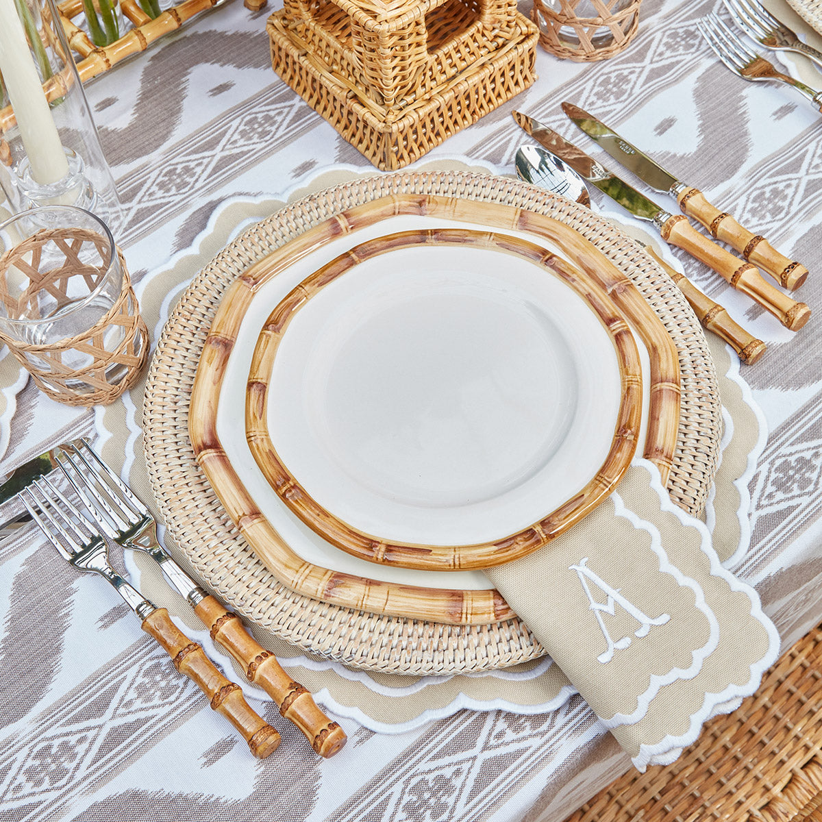 Putty Ikat Tablecloth