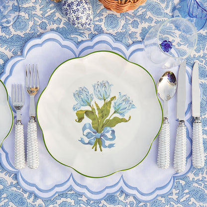 White Serena Placemats & Napkins (Set of 4)