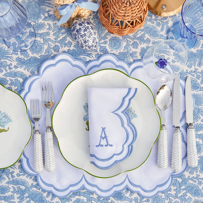 White Serena Placemats & Napkins (Set of 4)