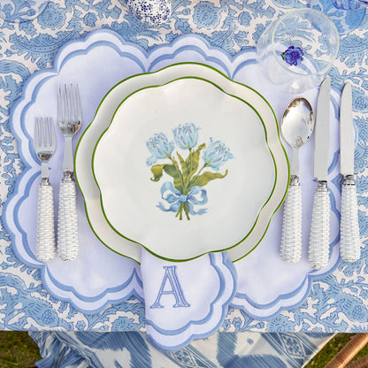White Serena Placemats & Napkins (Set of 4)