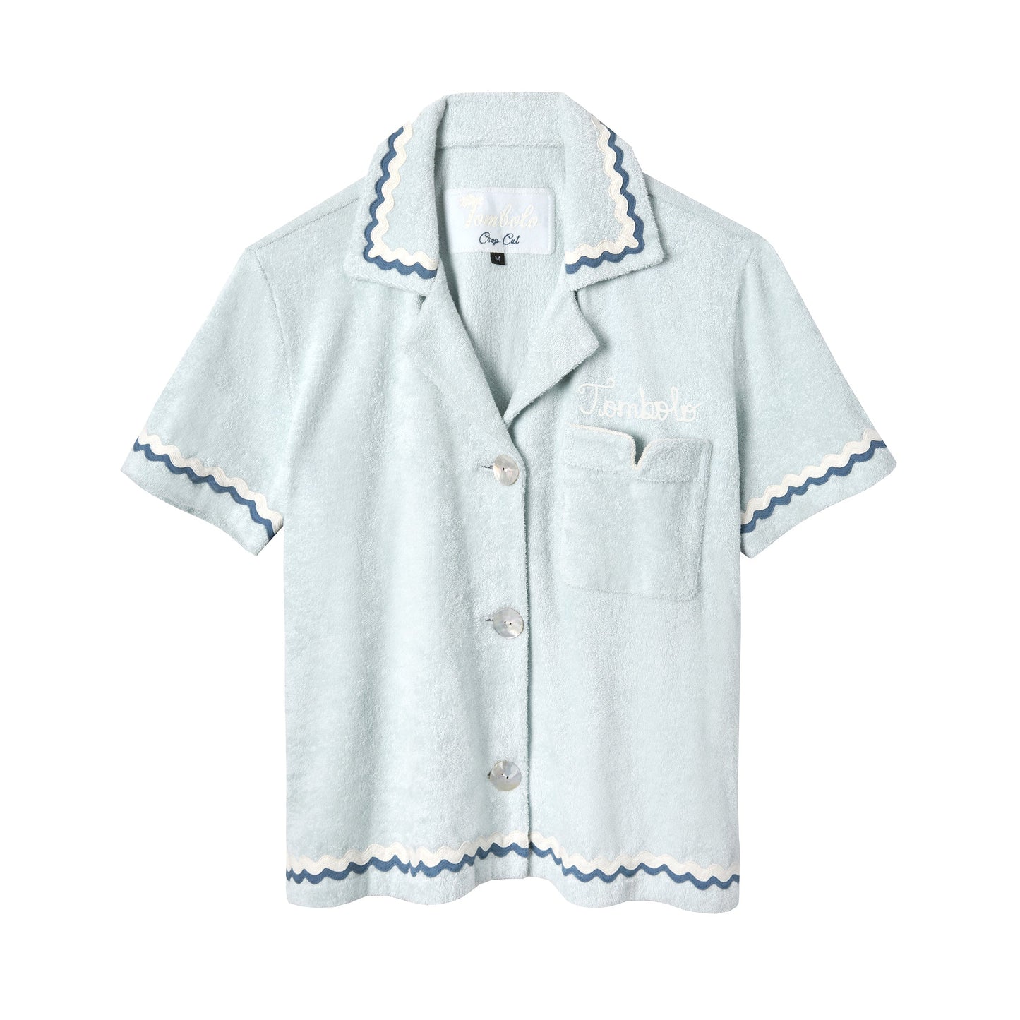 Customizable 'Rick Rack' Cabana ~ Crop Cut (Sky Blue)