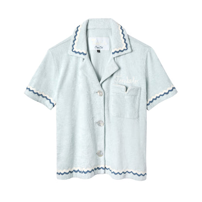 Customizable 'Rick Rack' Cabana ~ Crop Cut (Sky Blue)