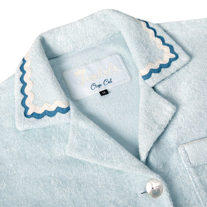 'Rick Rack' Cabana ~ Crop Cut (Sky Blue)