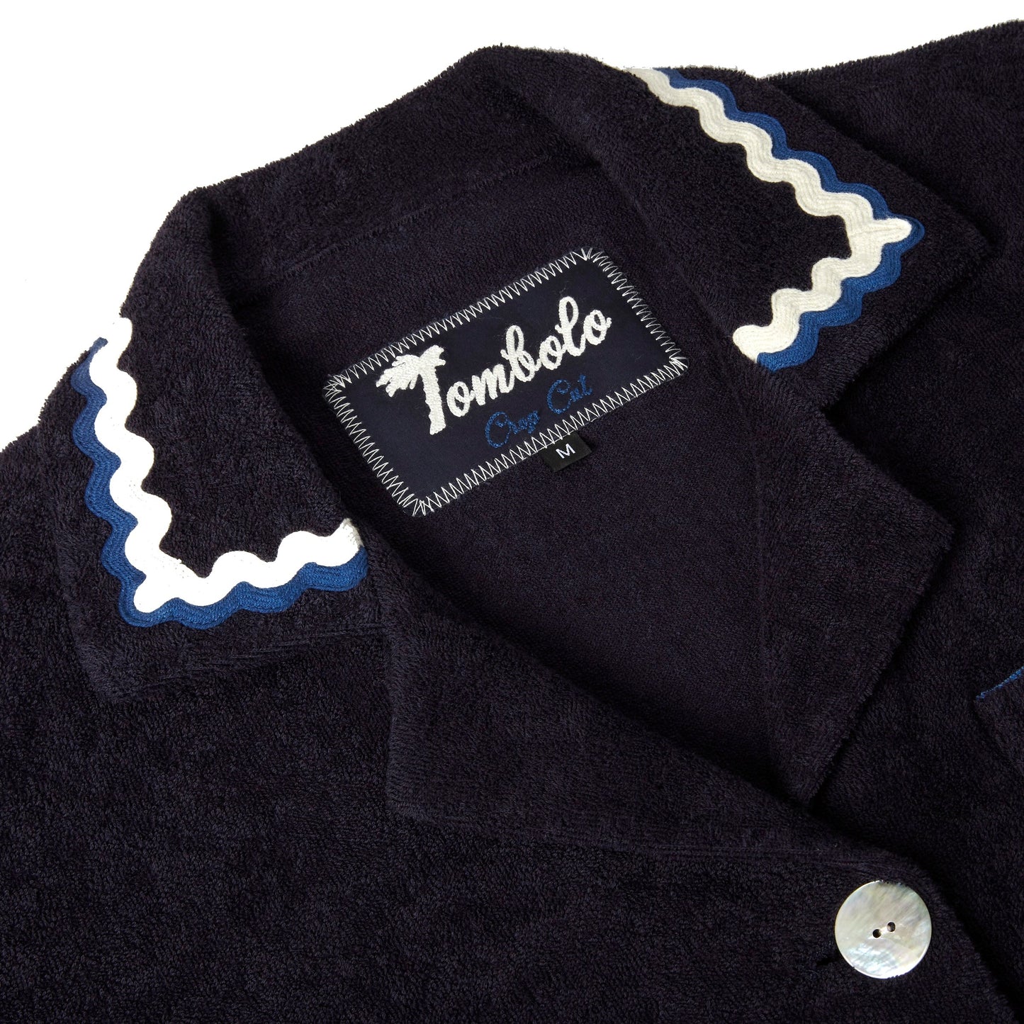 'Rick Rack' Cabana ~ Crop Cut (Midnight Blue)
