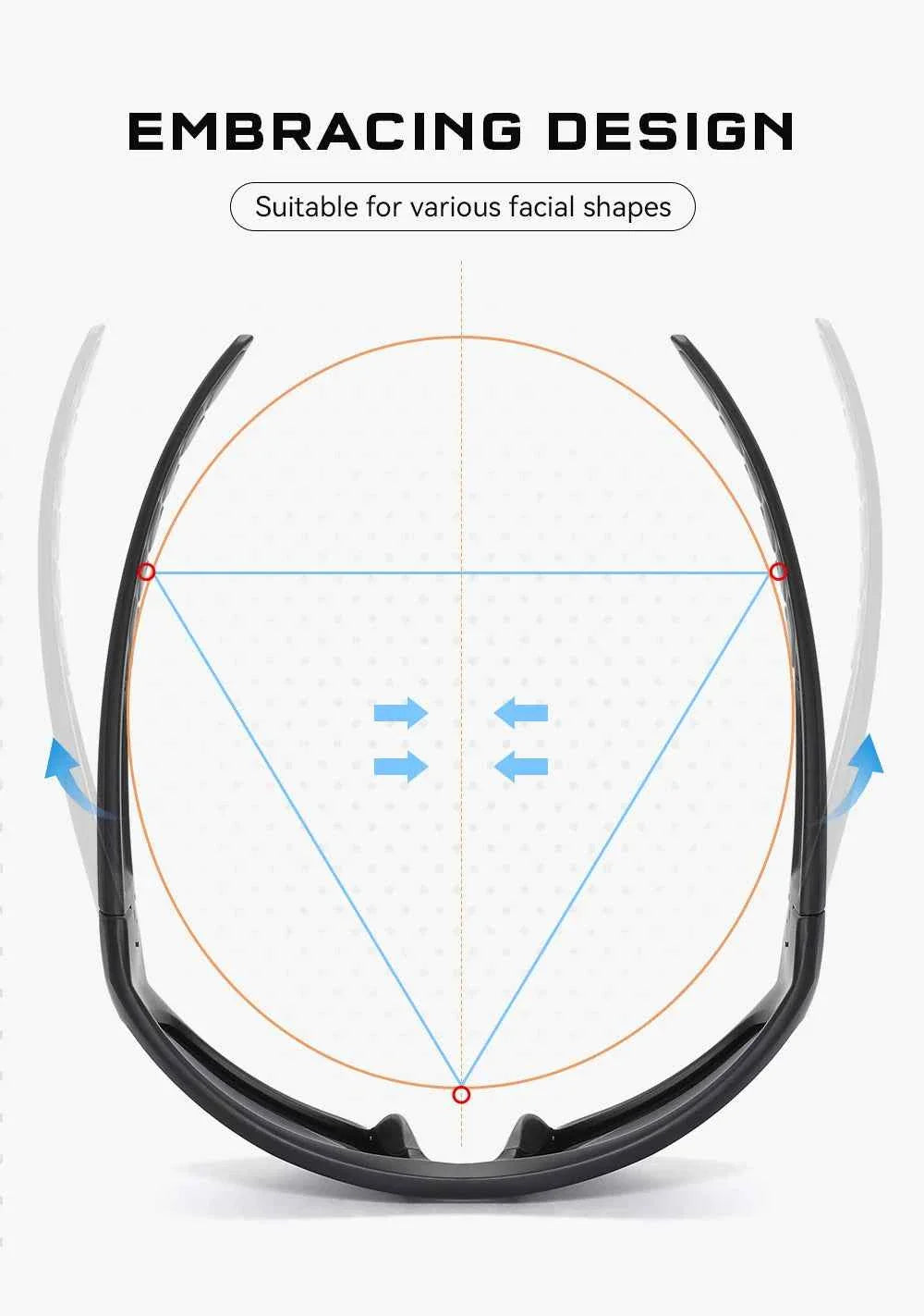 KDEAM High Quality TR90 Material Riding Sunglasses Men's Performance Cycling Sunglasses Polarized Shades Only Sunglass