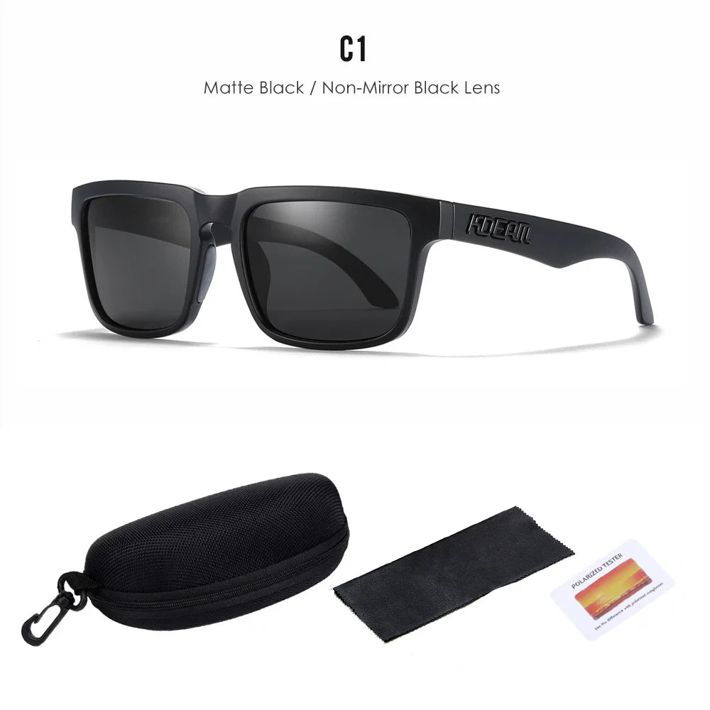 2025 Kdeam Polarized Sunglasses for Men Women Fashion Unisex Brand Trendy Outdoor Eyewear For Couple Mirror red lens