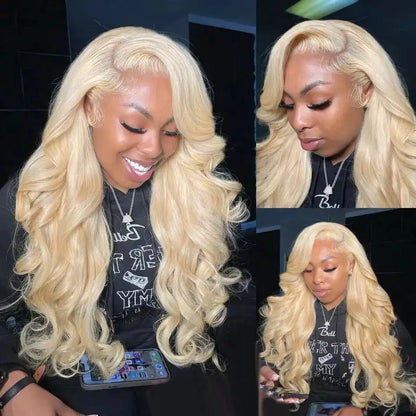 6 x 13 Blonde Lace Front Wig Human Hair | HD Transparent 13x6 Body Wave Wig