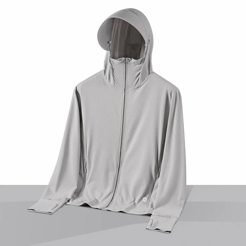  Summer Thin Couple Sports Leisure Sunscreen Clothing Comfortable High Quality Ice Silk Breathable Outdoor UV Protection Coat