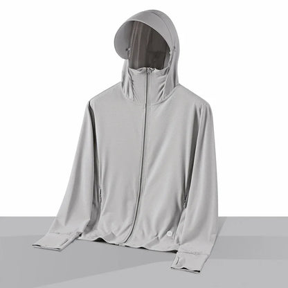  Summer Thin Couple Sports Leisure Sunscreen Clothing Comfortable High Quality Ice Silk Breathable Outdoor UV Protection Coat