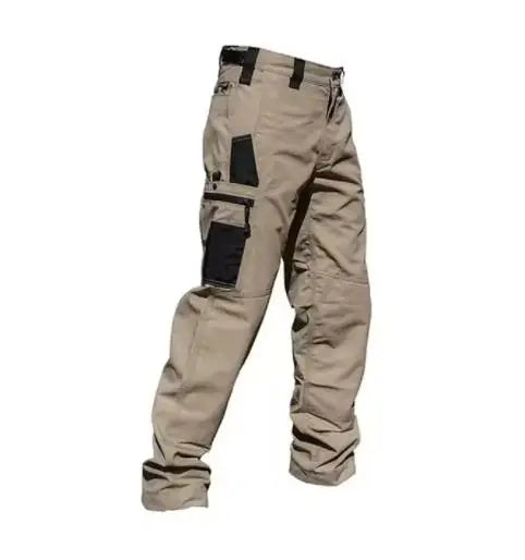 Men's Multi-Pocket Cargo Trousers – Wear-Resistant Tactical Work Pants for Outdoor Use