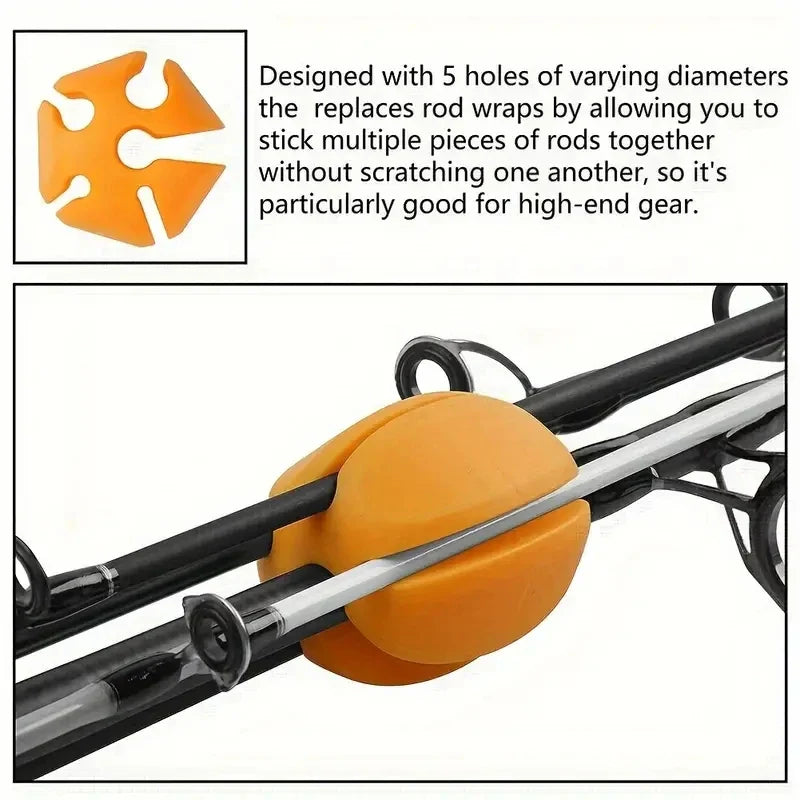 Silicone Rod Ball Retaining Clip – 2pcs, Rod Holder & Protector, 5 Colors