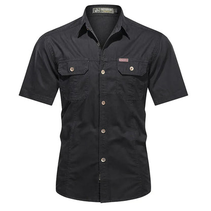 Men's Short Sleeve Tactical Hunting Shirt – Quick-Dry Combat Fishing & Hiking Shirt