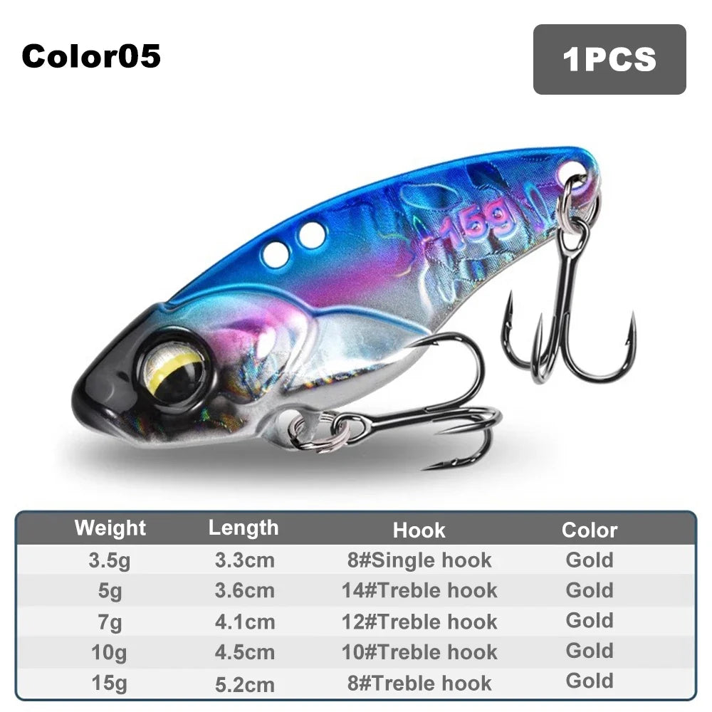 VIB Rattlesnake Iron Jig Fishing Lure – Long-Cast Hard Lure, 3.5g to 15g