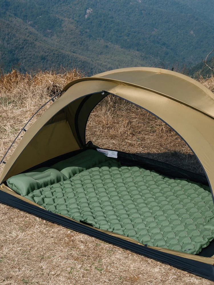 Outdoor Camping Double Inflatable Mattress Extra Wide Sleeping Pad Ultralight Folding Bed Sleeping Mat Car Travel Mat