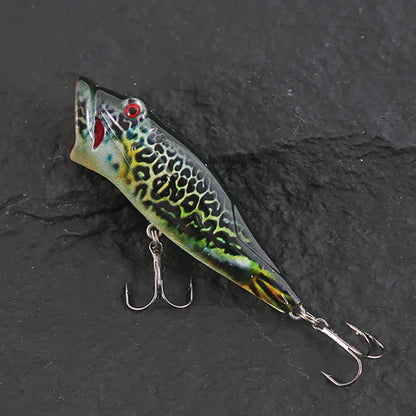 5pcs Striped Crankbait Popper Fishing Lure Set Tackle 8cm/12.4g Dot Painted Artificial Hard Bait With Hook Wobbler For Fish/Pike