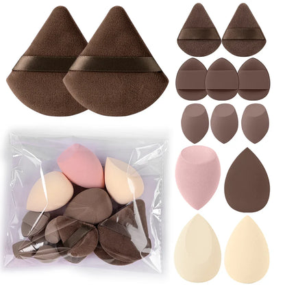3-20PCS Makeup Brushes Set Eye Shadow Foundation Blush Highlighter Concealer Brush Female Beauty Tool Beauty Sponges Thumb Puffs