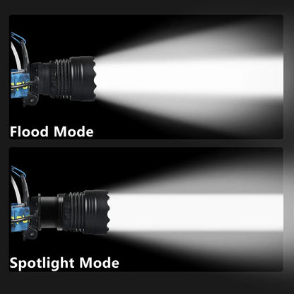 300000000LM Upgrade 4*White laser Headlamp Fishing Headlight 18650 Battery Flashlight USB Rechargeable Head Lights Torch Lantern