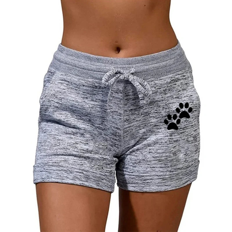 Women's Printed Stretch Beach Shorts – Low Waist Fitness & Casual Summer Shorts