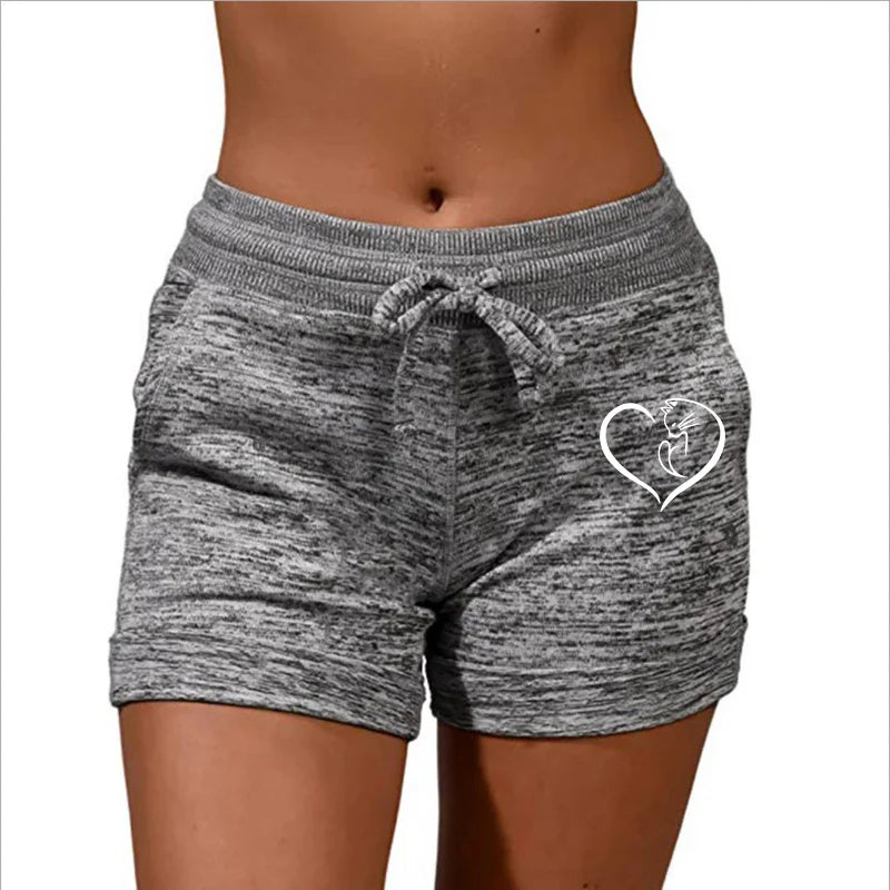 Women's Plus Size Printed Elastic High Waist Sweatpants – Casual Sport & Fitness