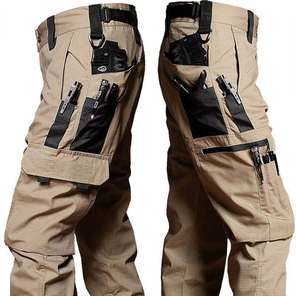 Men's Multi-Pocket Cargo Trousers – Wear-Resistant Tactical Work Pants for Outdoor Use