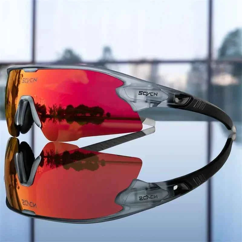 SCVCN New Sports Sunglasses Photochromic Cycling Glasses Mountain Bicycle Goggles MTB Road UV400 Protection Sun Eyewear for Man