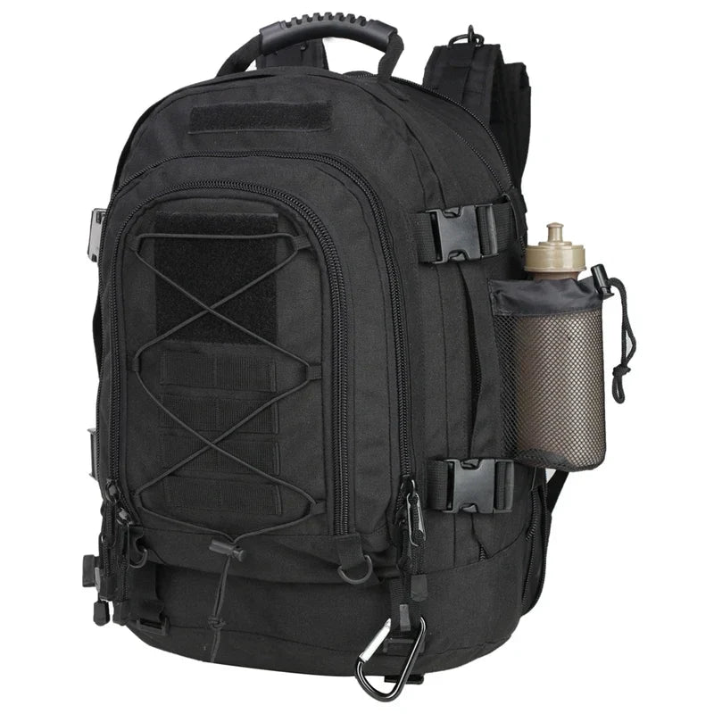 Tactical Backpack – 39–64L Expandable, MOLLE, Water-Resistant Nylon, 6 Colors