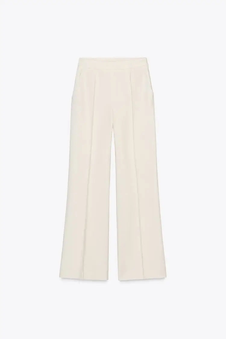 Double-Breasted Long-Sve Suit Jaet 304035 Sewing Decorative High Waist Casual Long Pants 303035 Faionable Women's Set