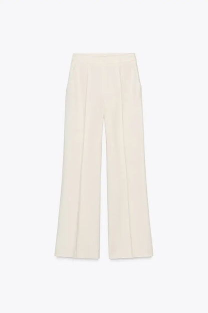 Double-Breasted Long-Sve Suit Jaet 304035 Sewing Decorative High Waist Casual Long Pants 303035 Faionable Women's Set