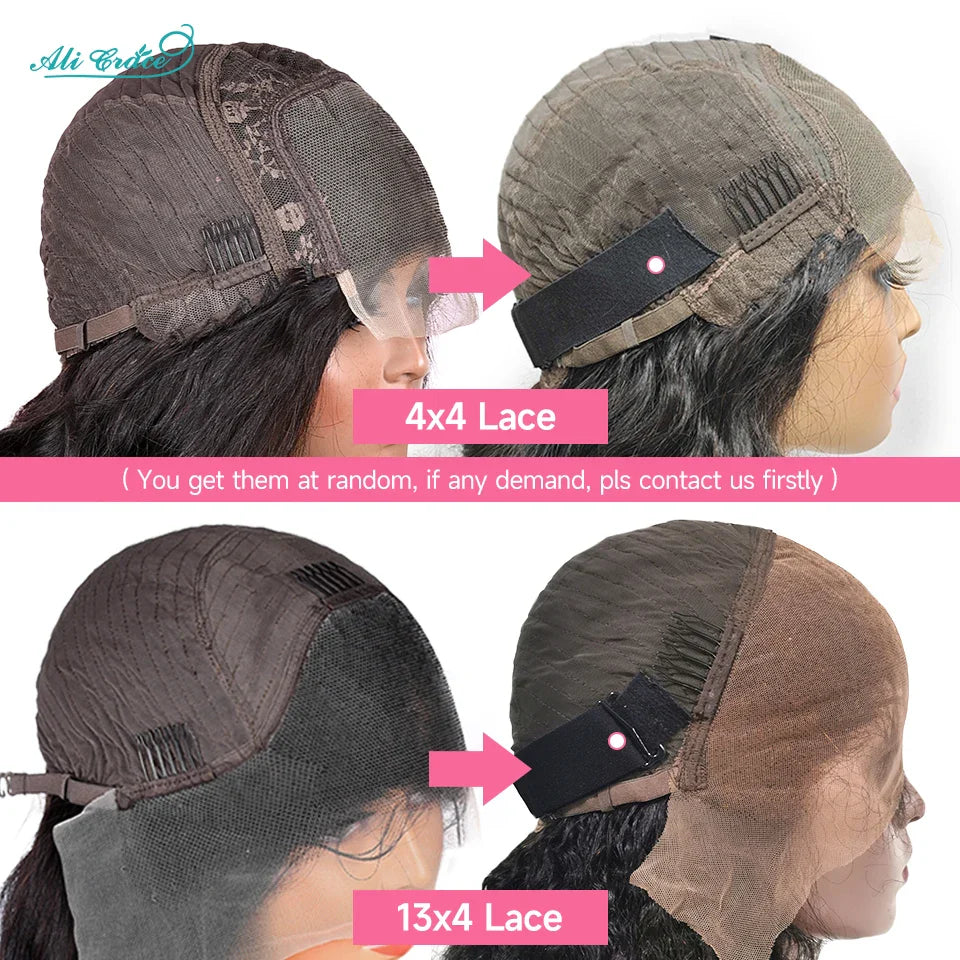 Ali Grace Glueless Wig 5x6 Straight Human Hair Wear&Go 4x4 Lace Closure Wig PrePlucked Hairline 13x4 Lace Front Human Hair Wigs