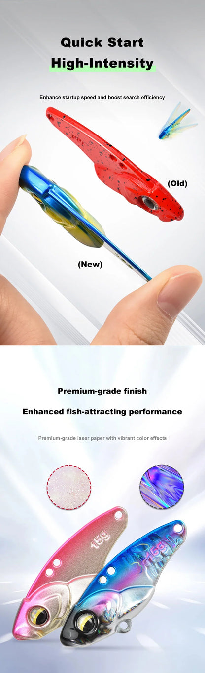 VIB Rattlesnake Iron Jig Fishing Lure – Long-Cast Hard Lure, 3.5g to 15g
