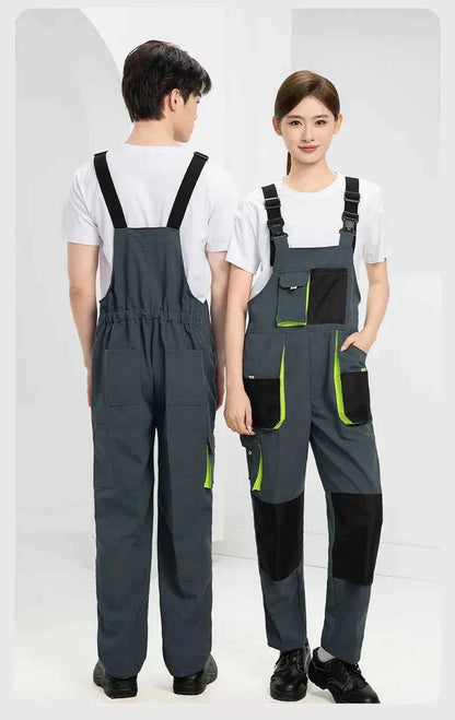High Quality Men's Overalls Big Multi-Pocket Jumpsuit Wearproof Romper Factory Labor Protection Clothing Men Workwear Suits