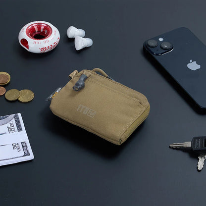 Waterproof EDC Pouch – 500D CORDURA, YKK Zipper, Multi-Attach, 4.3" x 3.5"