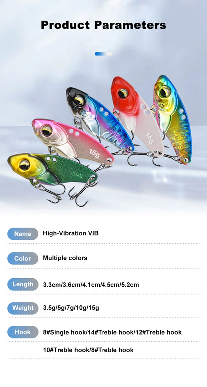 VIB Rattlesnake Iron Jig Fishing Lure – Long-Cast Hard Lure, 3.5g to 15g