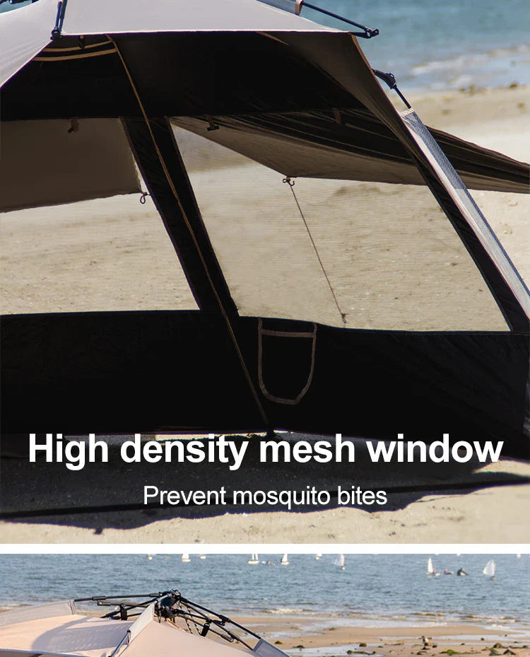 Sonuto Outdoor 3-4P One-Touch Camping Tent Quick Automatic Opening Beach Fishing Tent