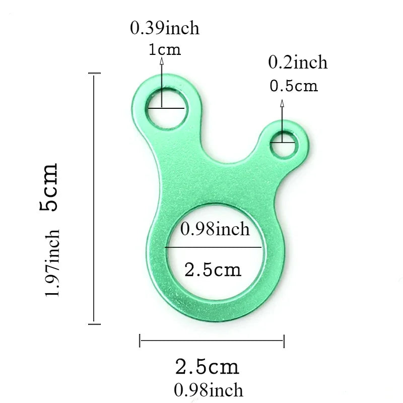 5pcs Fast Binding Tent Adjustment Buckle Camping Anti Slip Explore Outdoor Climb Rope Survival Equipment 3hole Snail Shape Parts