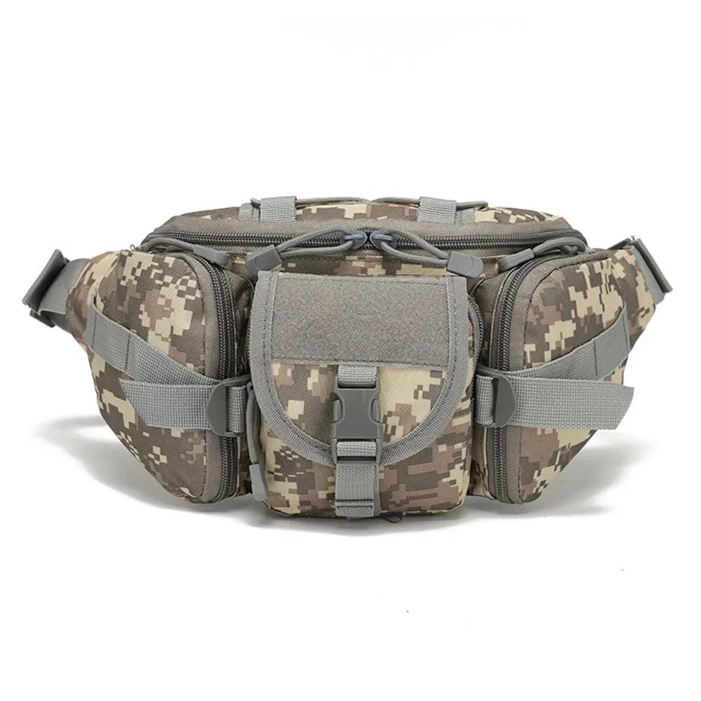 Men's Tactical Fanny Pack Nylon Waist Bag - Outdoor Sports Cycling Travel Hiking Camping Hip Pack Small Utility Belt Bag