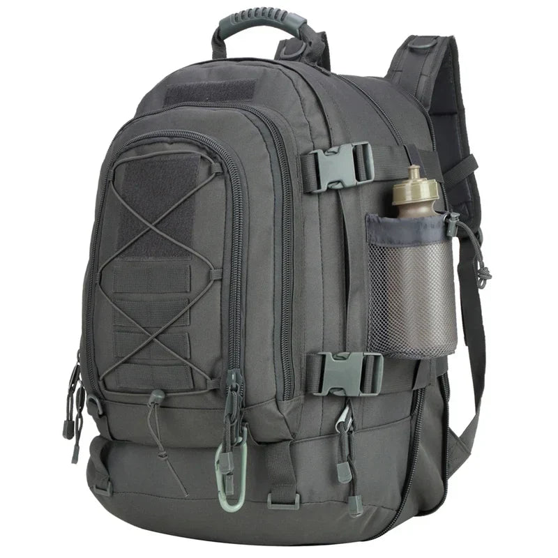 Tactical Backpack – 39–64L Expandable, MOLLE, Water-Resistant Nylon, 6 Colors