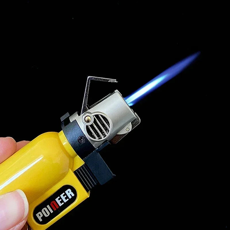 2PCS New Windproof Jet Torch Butane Lighter Portable BBQ Outdoor Ignition Survival Tool Keychain Cigarette Tool Lighters for Men