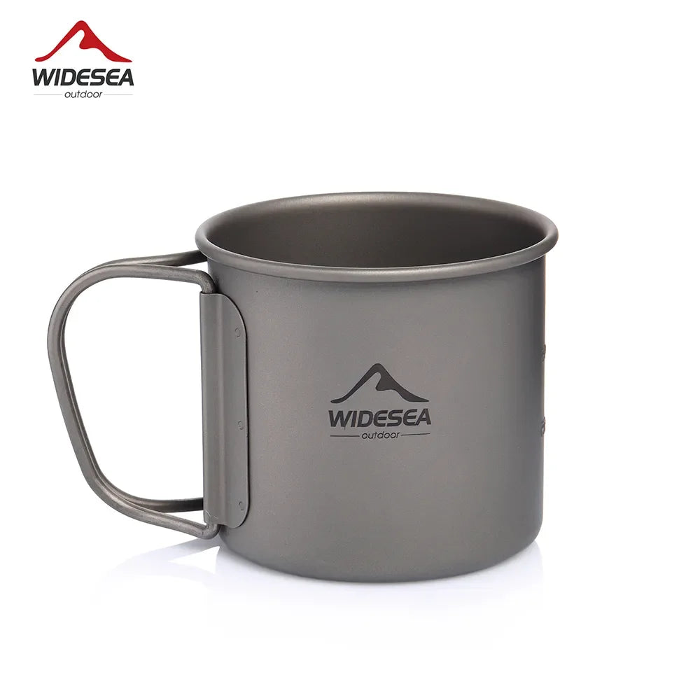 Titanium Camping Cup with Lid – Lightweight Outdoor Mug for Coffee, Tea & Cooking