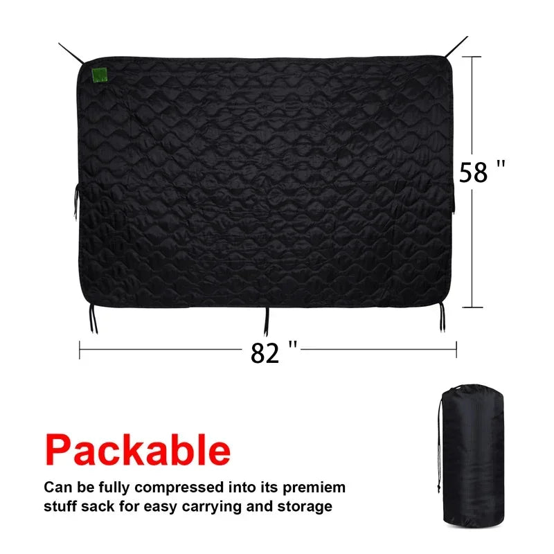 Military Poncho Liner Blanket – 82×58", Water-Repellent, 5 Colors